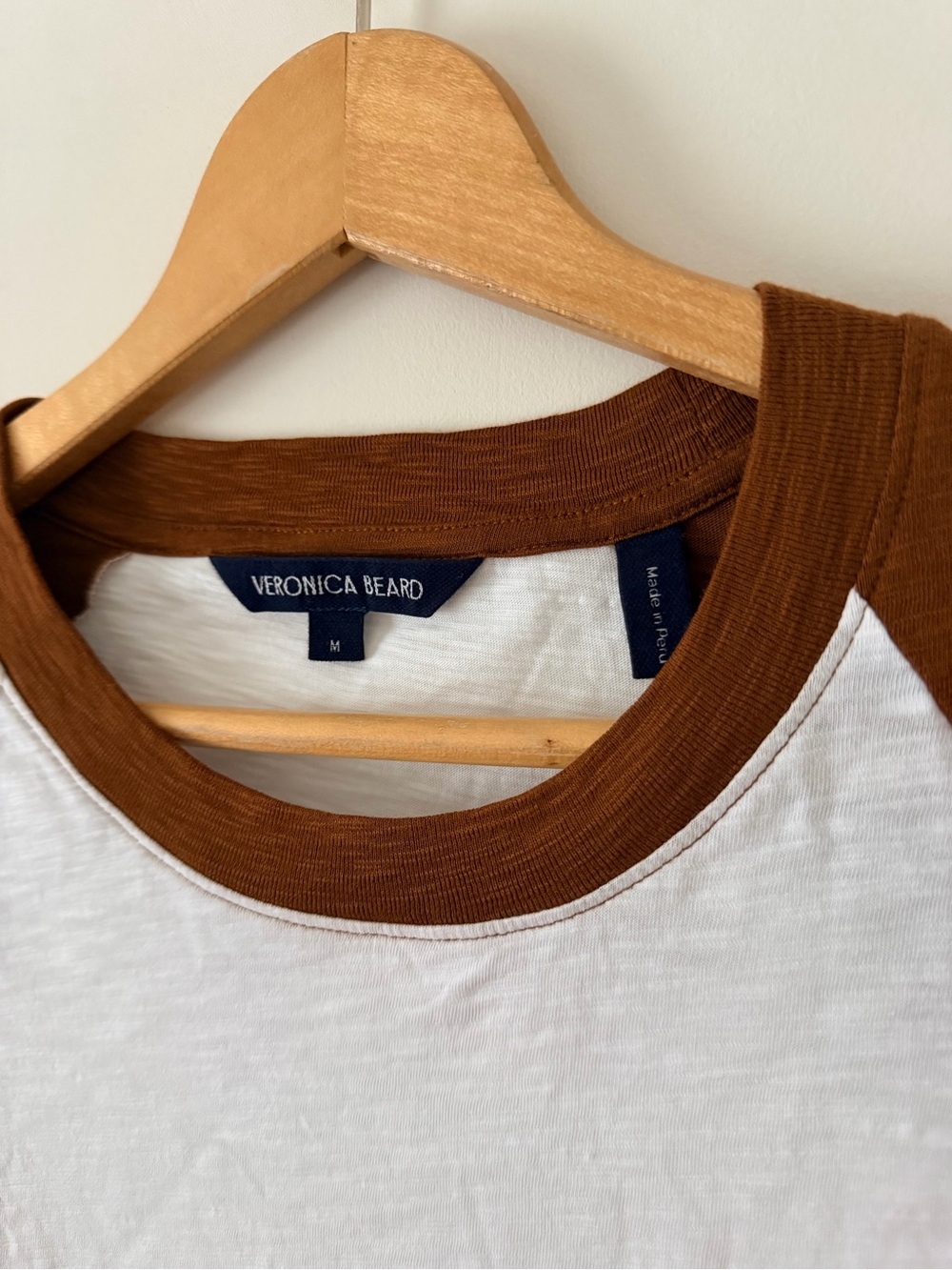 Veronica Beard Mason Cotton Baseball Tee - Picture 5 of 7